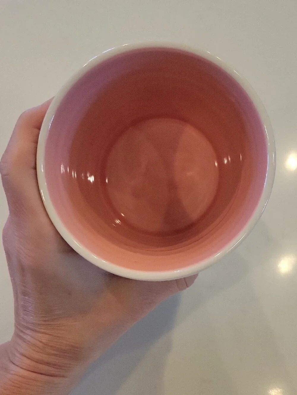 Bloom Floral Ceramic Planter with Pink Glaze Interior